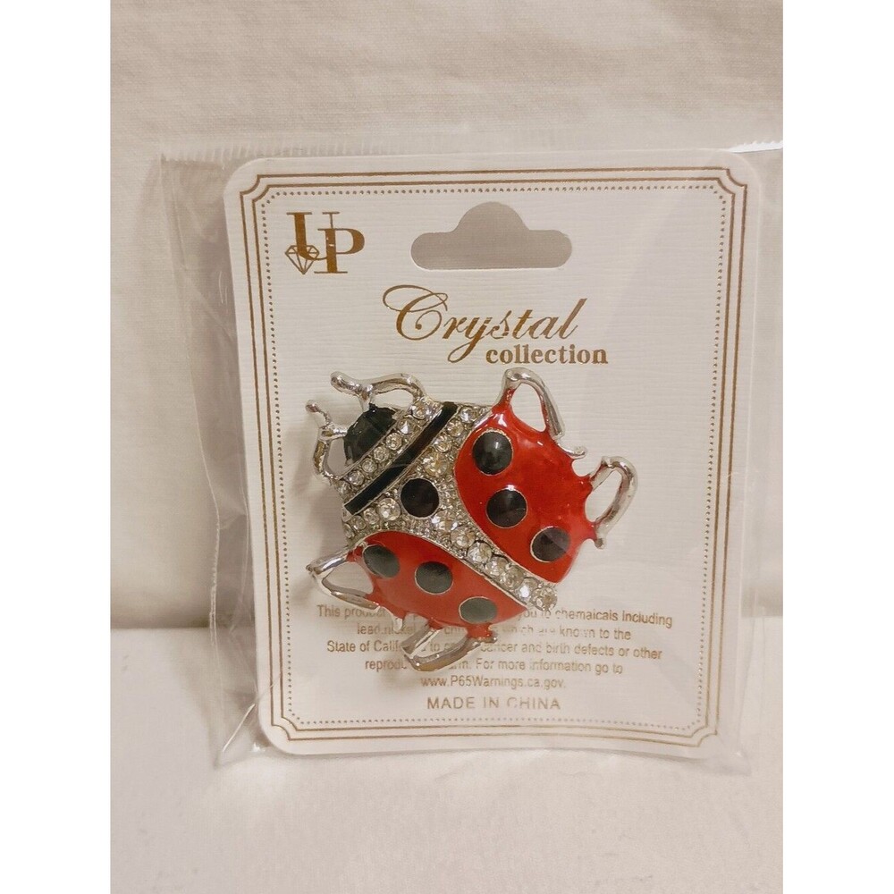 Women's Fashion Pin Jewelry Brooch Ladybug Silver